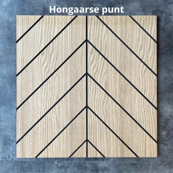 Wandpaneel met Hongaarse punt als patroon
